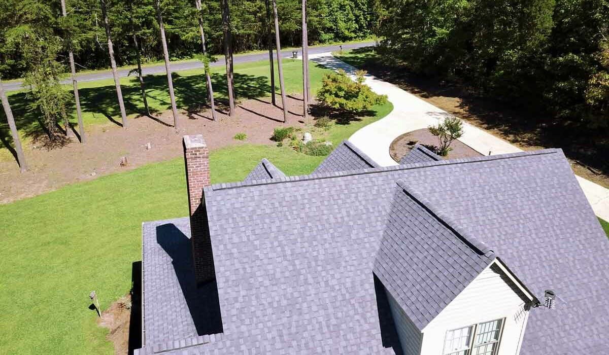 Brand new shingle roofing types on home in Clemmons, NC.