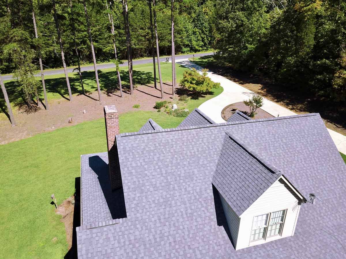 Brand new shingle roofing types on home in Clemmons, NC.