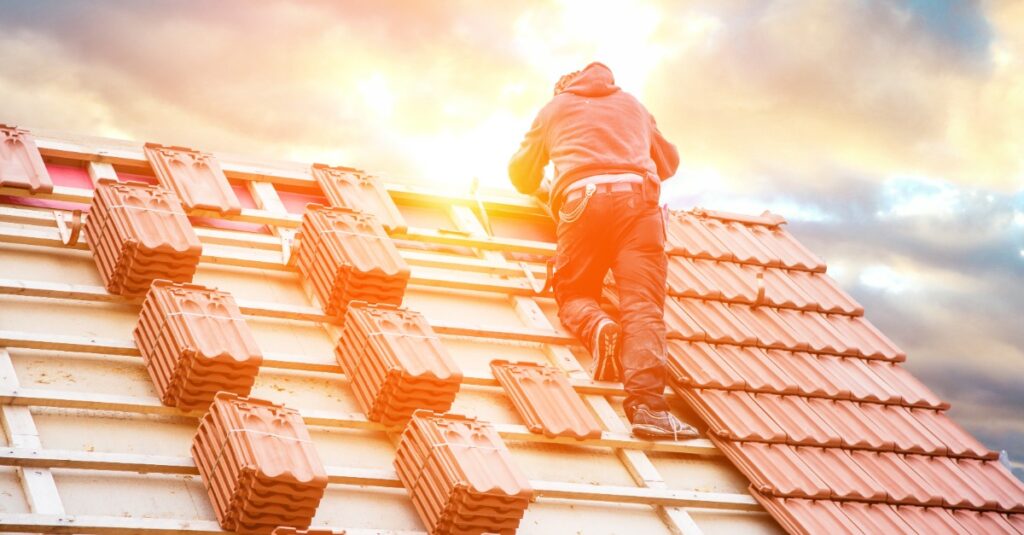 Roofing Company in Winston Salem NC Working On Roof
