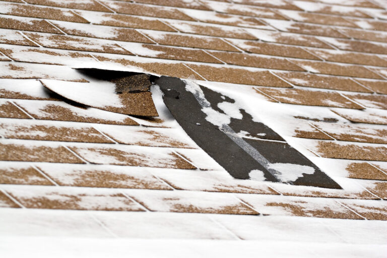 Winter roof damage in Winston-Salem NC